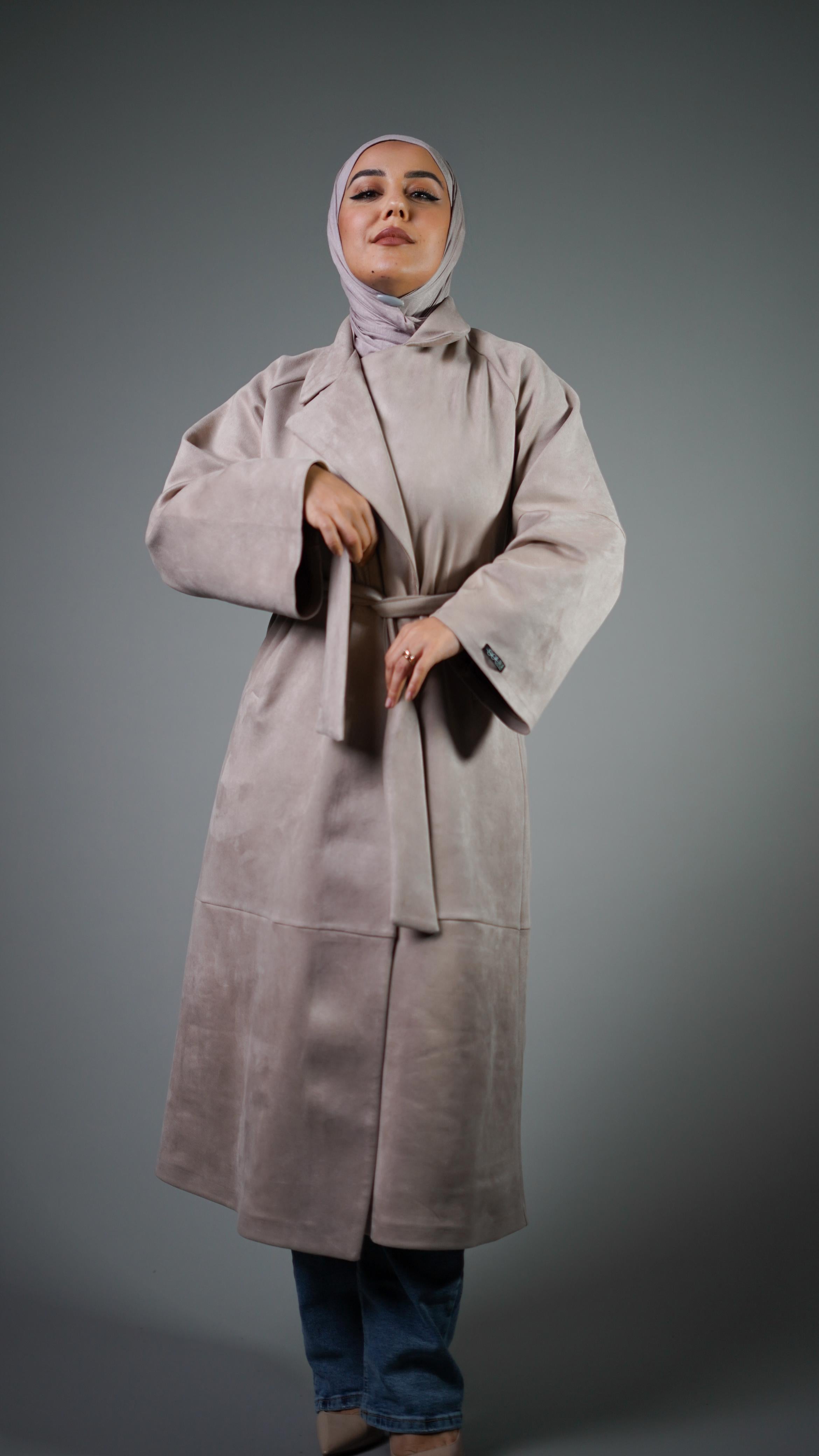 Tranch Coatb By Souka Silver Gray