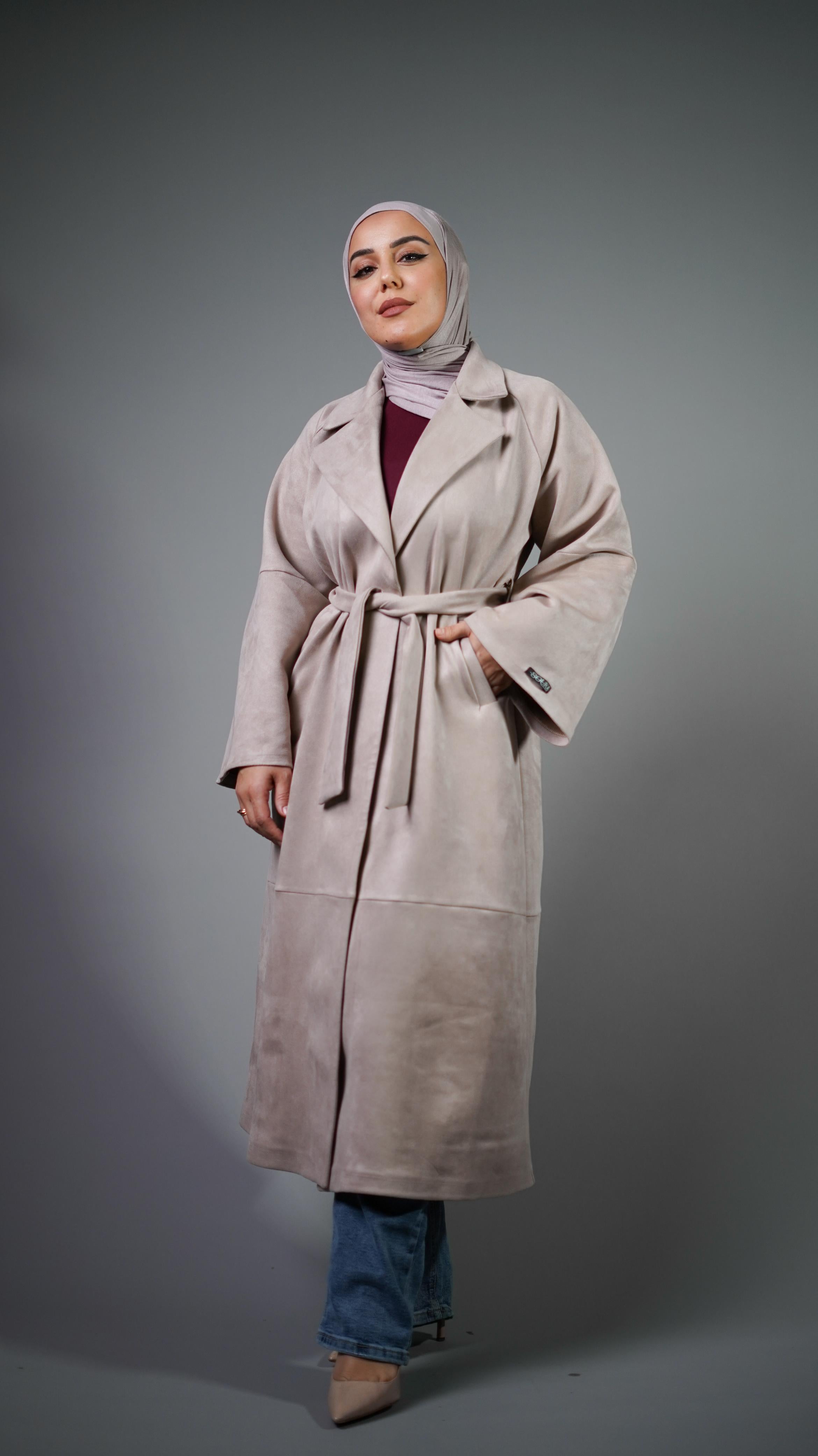 Tranch Coatb By Souka Silver Gray