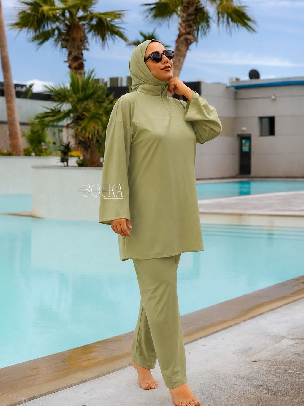 Burkini pistachio green summer 2026