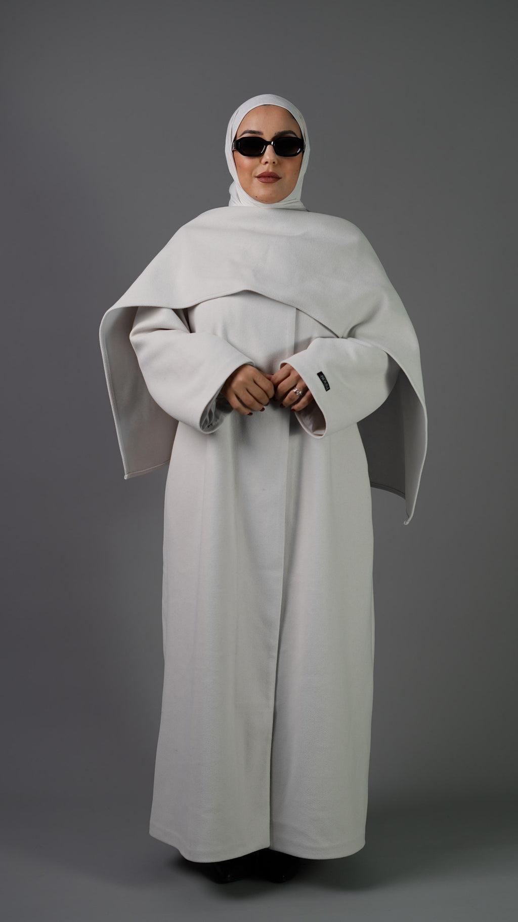 Elegant  Wrap Cap White Beige