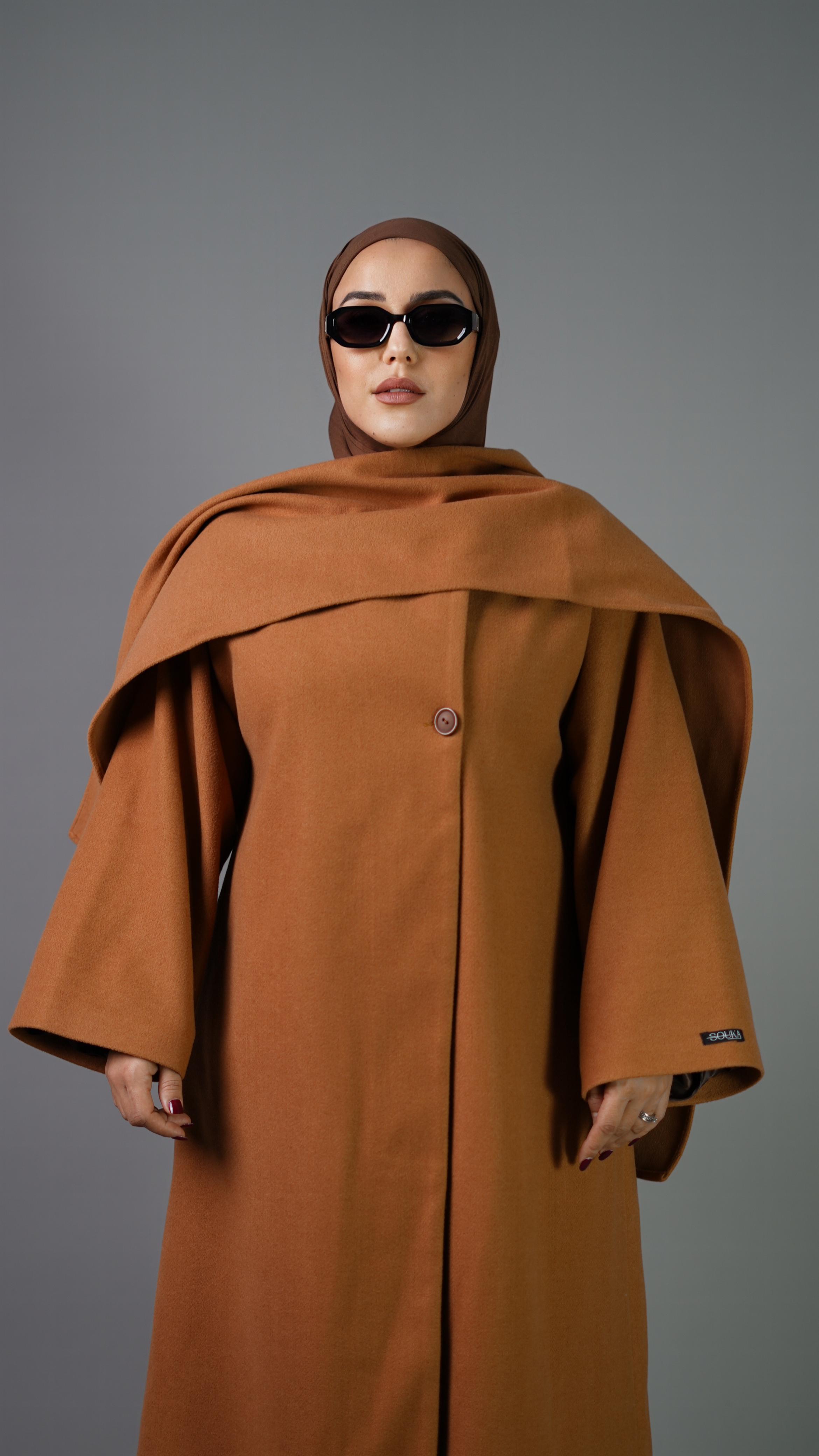 Elegant Wrap Cape Caramel