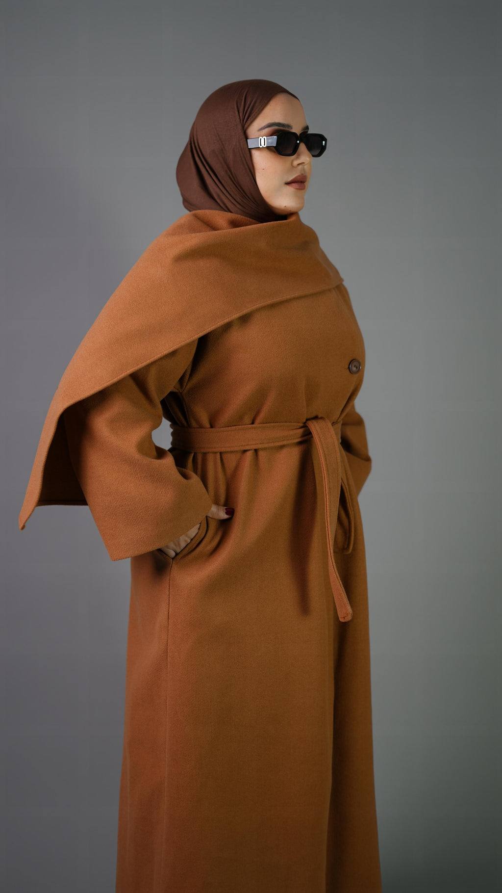 Elegant Wrap Cape Caramel
