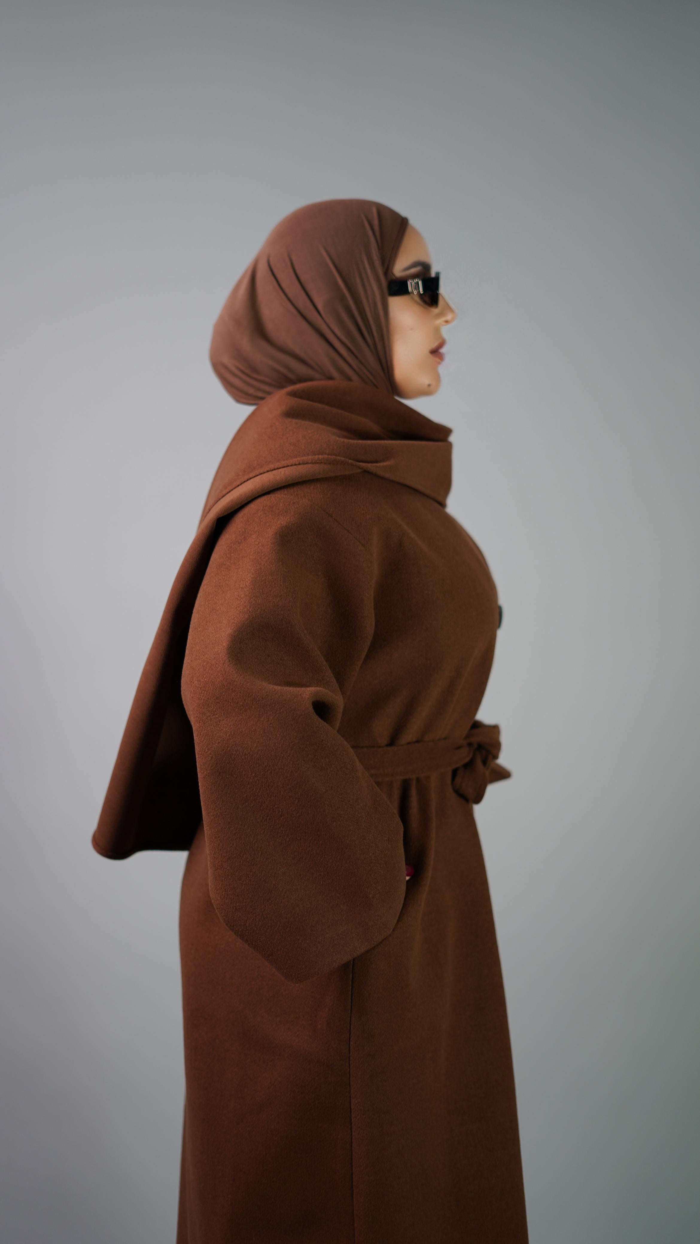 Elegant Wrap Cape  Brownie