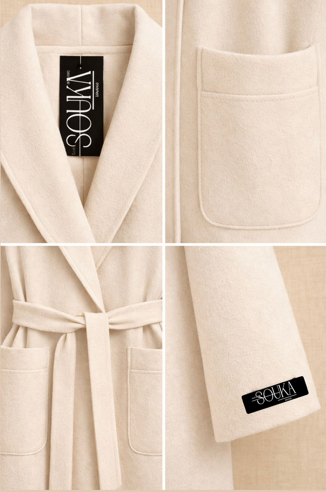 Manteau white beige